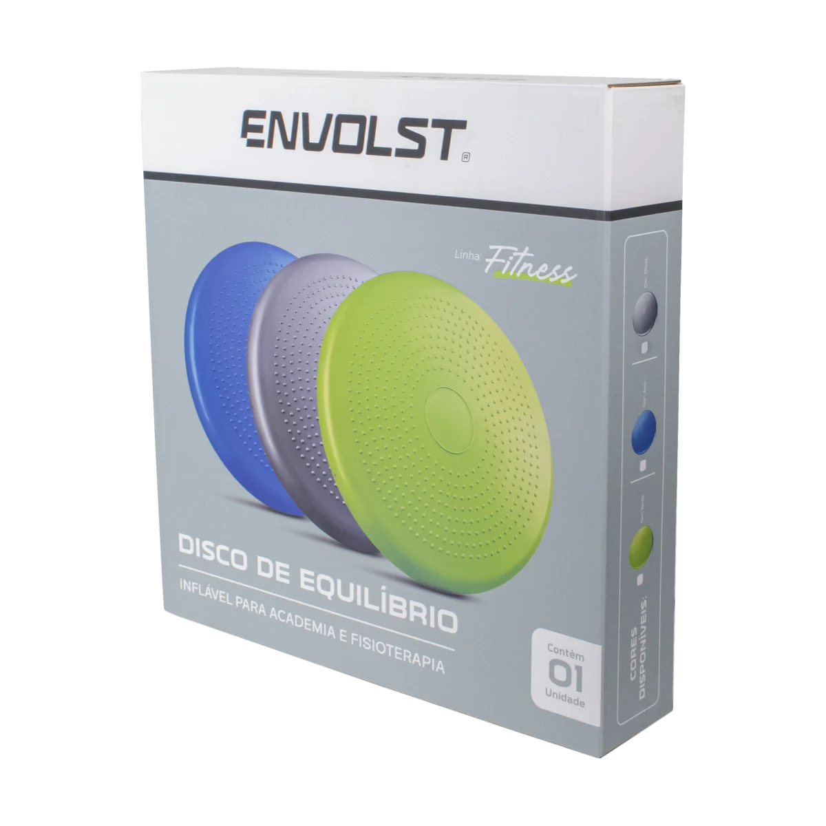 Disco de Equilíbrio Inflável Envolst - Cinza