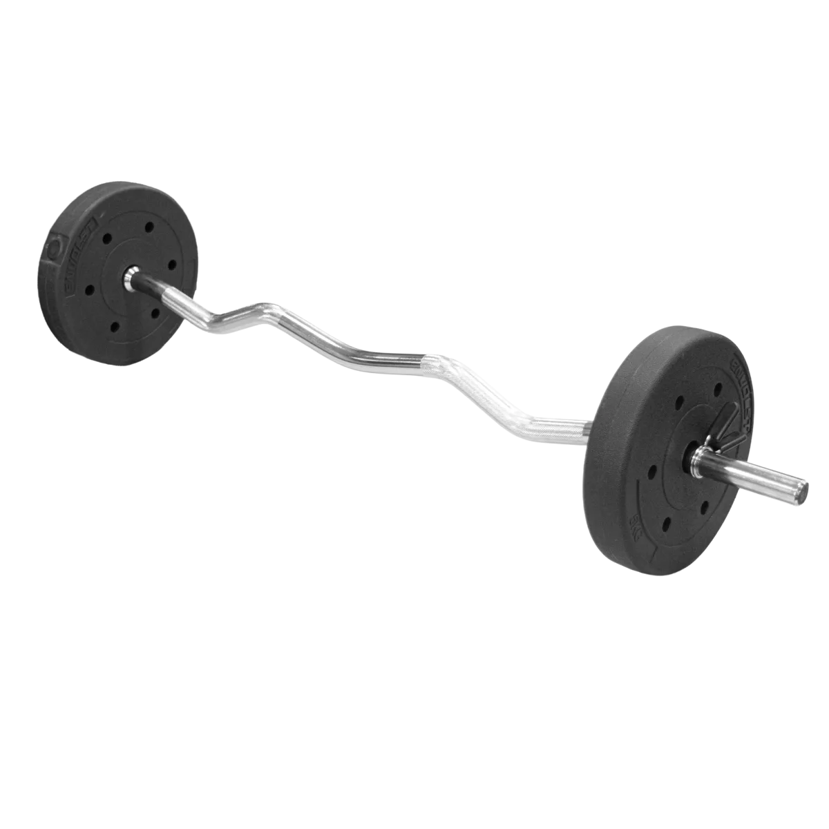 Barra de Musculação W 1,20m Maciça 28mm e Presilhas Envolst
