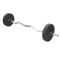 Barra de Musculação W 1,20m Maciça 28mm e Presilhas Envolst