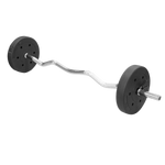 Barra de Musculação W 1,20m Maciça 28mm e Presilhas Envolst