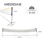 Postes com rede portátil para badminton e mini-tênis Loire
