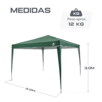 Tenda gazebo dobrável sanfonada de alumínio 3m x 3m Bel Bege