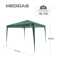 Tenda gazebo dobrável sanfonada de alumínio 3m x 3m Bel Bege