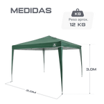 Tenda gazebo dobrável sanfonada de alumínio 3m x 3m Bel Bege