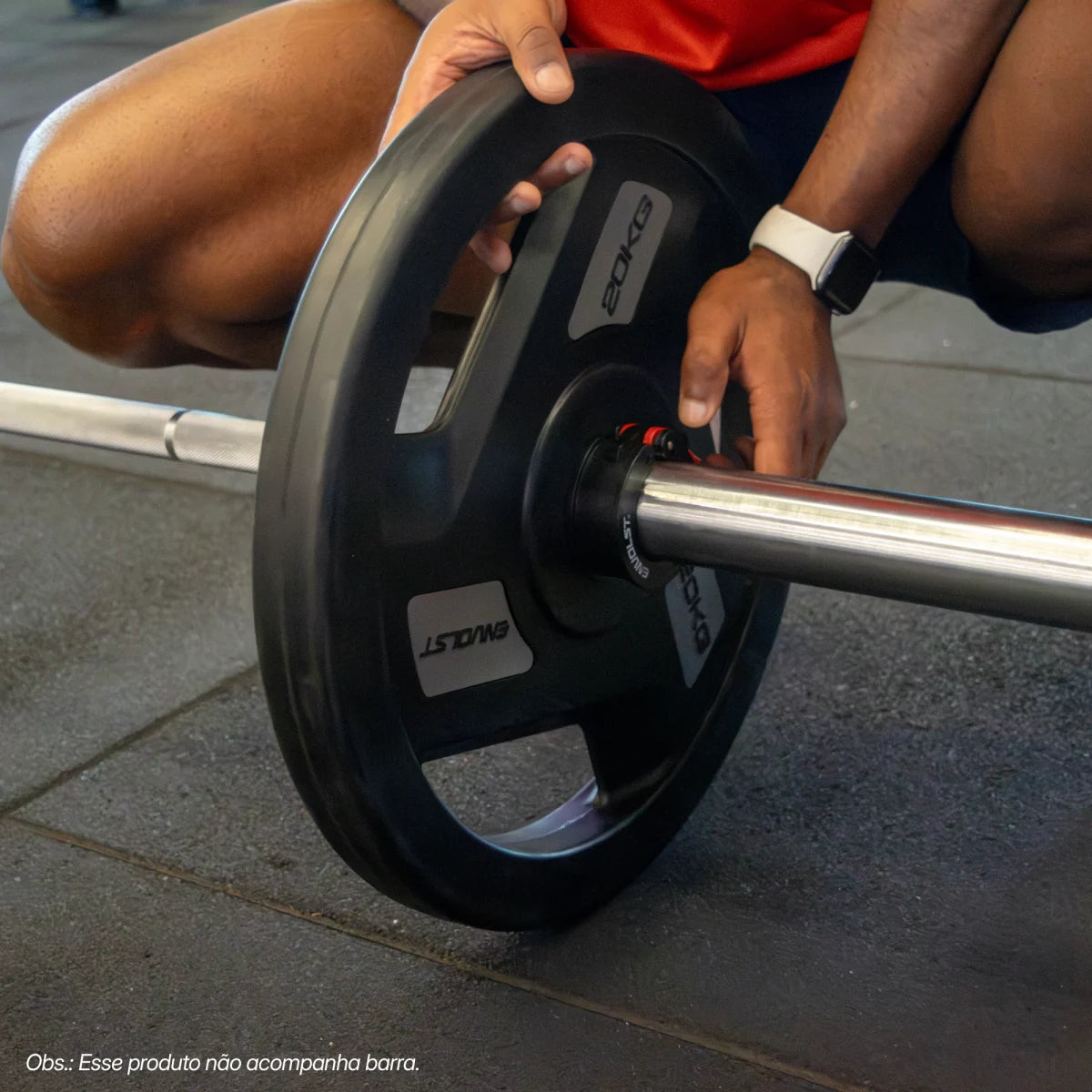 Anilha Olímpica com Anel de Metal 20Kg Envolst