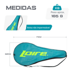 Capa bolsa raqueteira para raquete de tênis com alça de transporte Loire