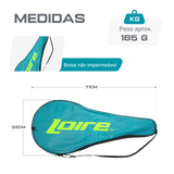 Capa bolsa raqueteira para raquete de tênis com alça de transporte Loire