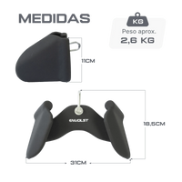Kit Puxadores Anatômicos Revestido Musculação Envolst