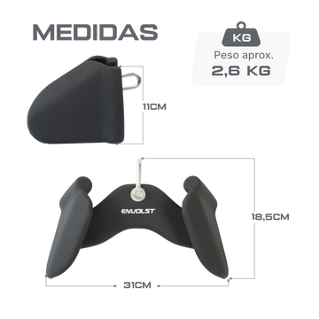 Kit com 3 Puxadores Anatômicos Revestidos Envolst