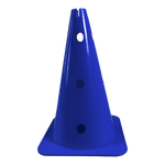 Cone de sinalização 38cm de plástico com furos premium reforçado Pista e Campo - Amarelo