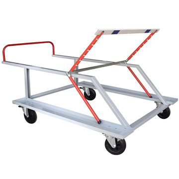 Carrinho para transporte e armazenagem de até 20 barreiras com 4 rodas Pista e Campo