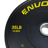 Anilha Olímpica Bumper para Crossfit e LPO 35Lb Envolst