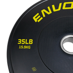 Anilha Olímpica Bumper para Crossfit e LPO 35Lb Envolst
