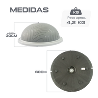 Bosu Meia Bola Inflável 60cm Uso Profissional Alças E Bomba