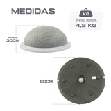 Bosu Meia Bola Inflável 60cm Uso Profissional Alças E Bomba
