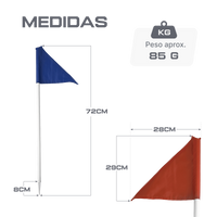 Bandeirolas plásticas multiuso alta Pista e Campo - cnj com 5 und (1-5) Cor:Colorido
