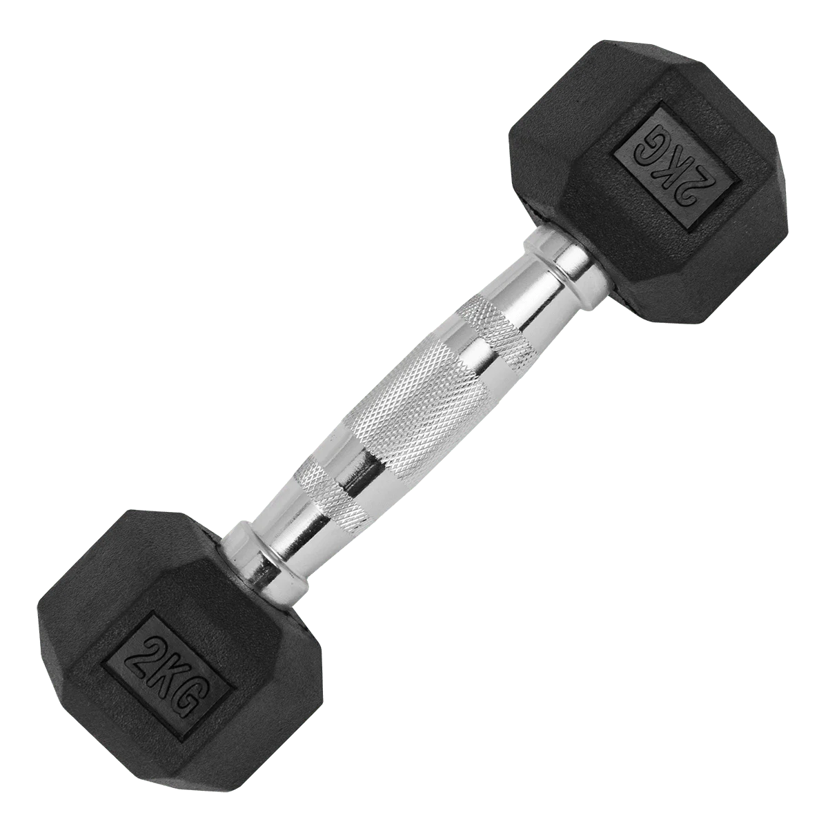 Kit Halteres Sextavados Emborrachados Pegada Cromada Envolst - Pares 1 a 5Kg