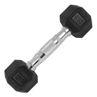 Kit Halteres Sextavados Emborrachados Pegada Cromada Envolst - Pares 1 a 5Kg