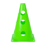 Kit de Agilidade c/ 8 Cones Furados 23cm e 4 Haste de 1,00m - Cone BRANCO