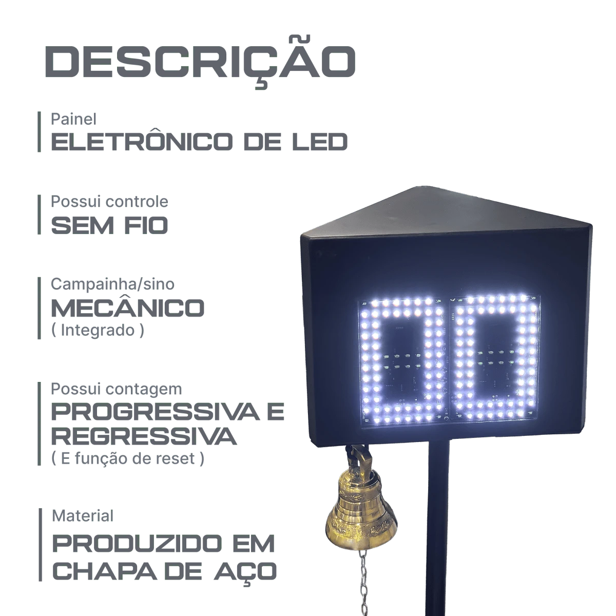 Placar Eletrônico de Voltas em LED para Atletismo