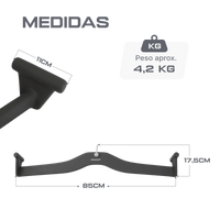 Kit Puxadores Anatômicos Revestido Musculação Envolst
