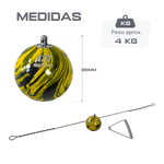 Martelo de atletismo de aço 4,00Kg 95mm ATE Pintura Especial Brasil WA-IAAF - com cabo e empunhadura