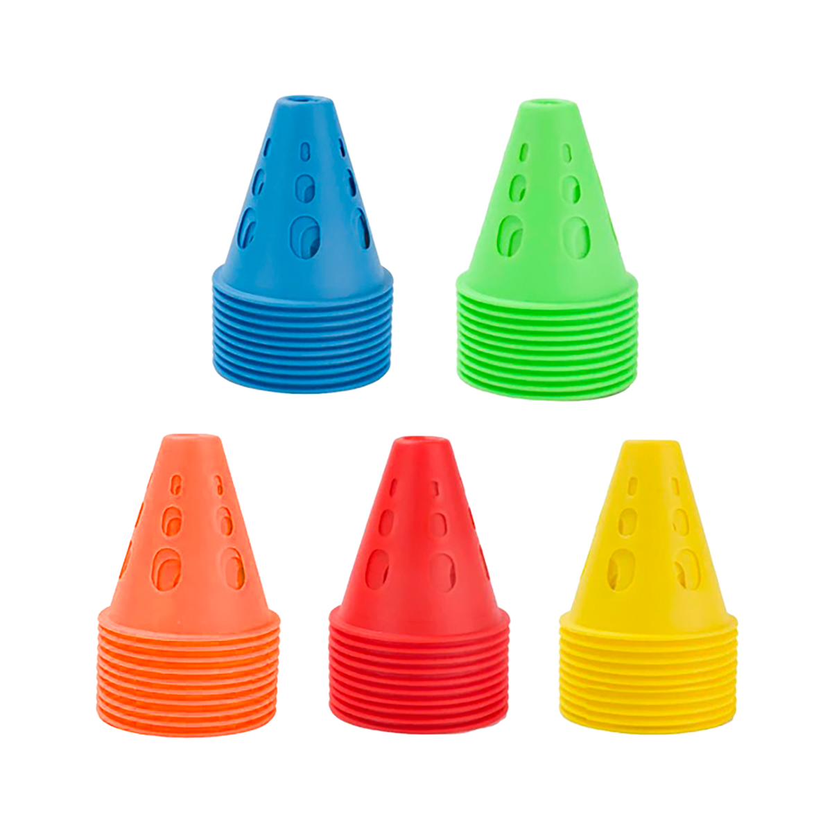 Cone de plástico 8cm vazado pequeno para manobras Pista e Campo - cnj com 10 und