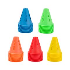 Cone de plástico 8cm vazado pequeno para manobras Pista e Campo - cnj com 10 und