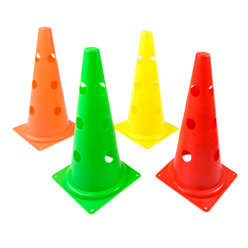 Cone de plástico 38cm com furos Pista e Campo