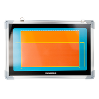 Quadro tático magnético de alumínio com acessórios 45x30 Pista e Campo - Voleibol