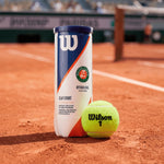 Bolinha/bola de tênis de campo Roland Garros Wilson - tubo com 3 und