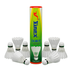 Peteca/volante de badminton com penas Vinex - cnj com 10 und