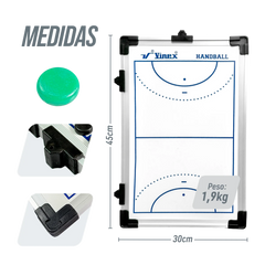 Quadro tático para treinamento esportivo handebol 45x30cm Vinex