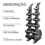 Suporte Expositor Vertical para 10 Pares de Dumbbells Envolst