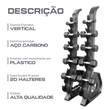 Suporte Expositor Vertical para 10 Pares de Dumbbells Envolst