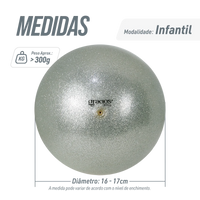 Bola Ginástica Rítmica Oficial 300g Glitter Gracios - Roxo