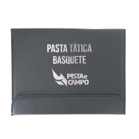 Prancheta tática magnética com caneta para treinamento de basquete Pista e Campo - Modelo pasta preta