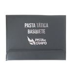 Prancheta tática magnética com caneta para treinamento de basquete Pista e Campo - Modelo pasta preta