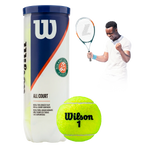 Bolinha/bola de tênis de campo Roland Garros Wilson - tubo com 3 und