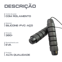 Corda de pular com rolamento 4mm 2,65m Envolst