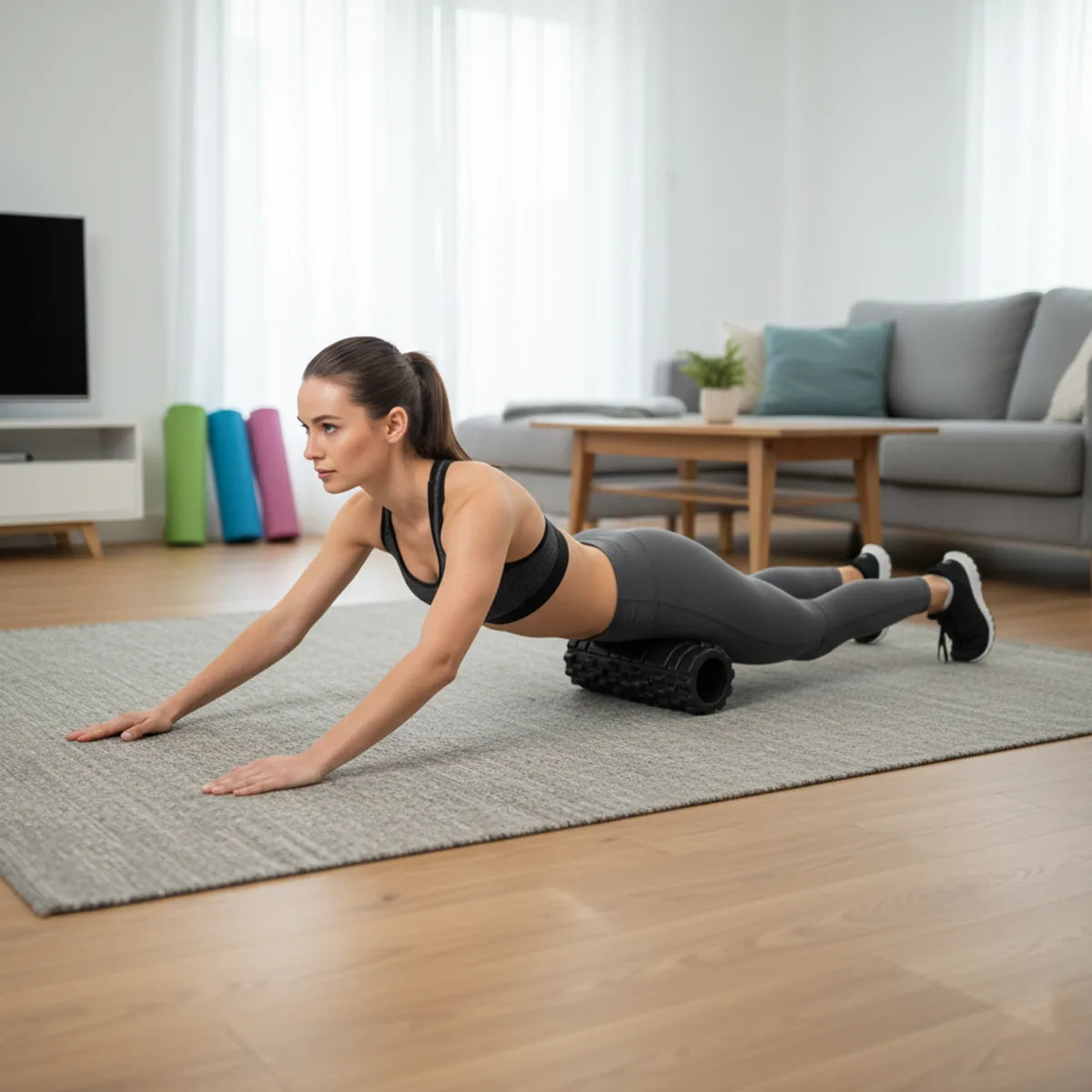 Rolo de Massagem e Liberação Miofascial Foam Roller Envolst - Preto