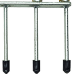 Boneco barreira para treinamento de falta no futebol de aço reclinável premium Velden - Vermelho