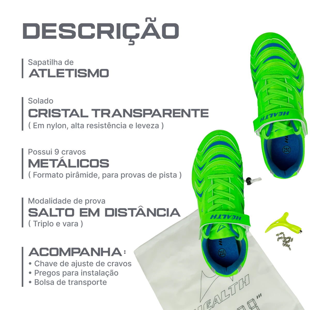 Sapatilha de atletismo para saltos Health
