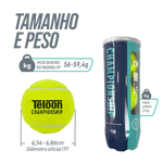 Bolas de Tênis Teloon Championship ITF tubo com 3 un.