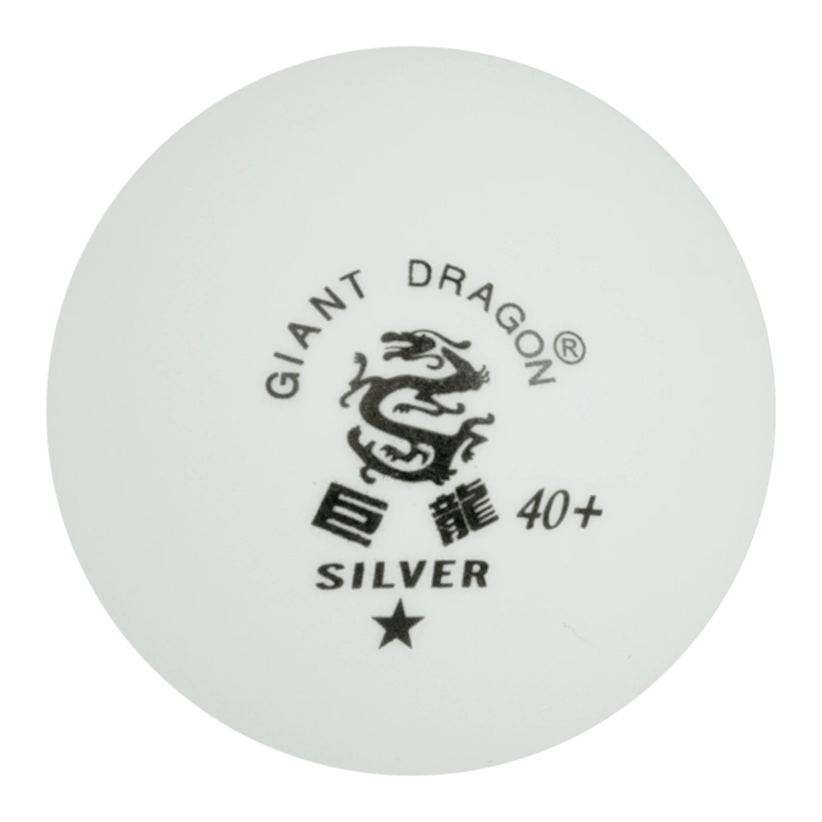 Bolinha de tênis de mesa 1 estrela Silver Giant Dragon - cnj com 6 und - BRANCA