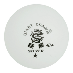Bolinha de tênis de mesa 1 estrela Silver Giant Dragon - cnj com 6 und - BRANCA