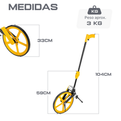 Medidor de distâncias profissional com roda Vonder