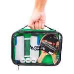 Kit ping pong tênis de mesa com raquetes, bolinha, bolsa e rede retrátil Pista e Campo