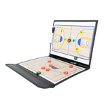 Prancheta tática magnética com caneta para treinamento de basquete Pista e Campo - Modelo pasta preta