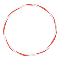 Arco de ginástica rítmica bambolê em espiral 90cm de diâmetro Gracios - Azul e Branco